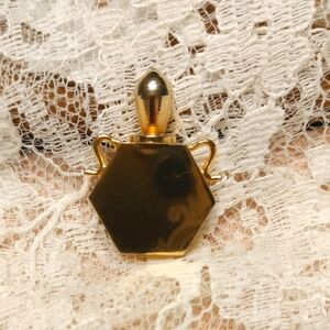 ⚜️ Vintage Polished Brass Wrist Perfume Bottle/Vial Pendant